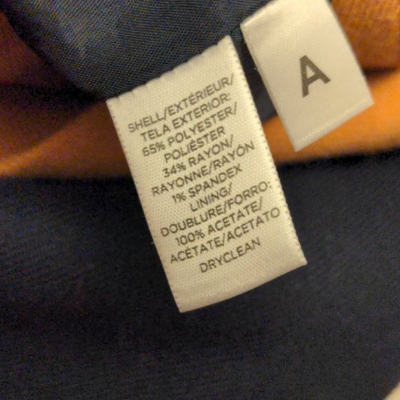 LOFT Navy/Camel Thick Narrow A-Line Skirt - Picture 4 of 4